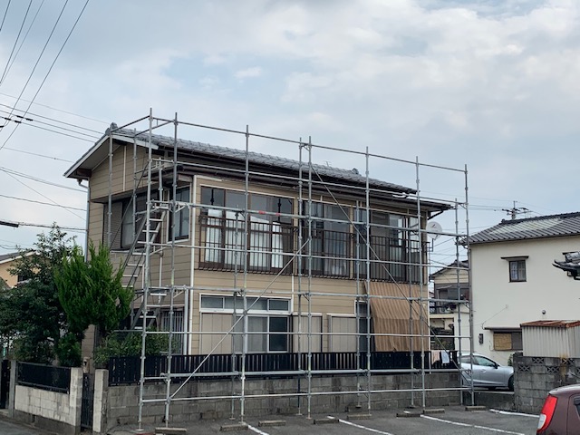 さくらエステート 大牟田店の台風災害　トタン屋根の張替ですの施工前の写真1