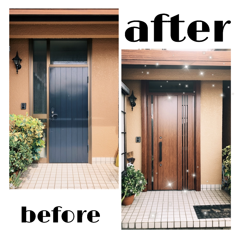 さくらエステート 大牟田店のたった1日で玄関を取り替え！？玄関リシェント工事🚪の施工事例写真