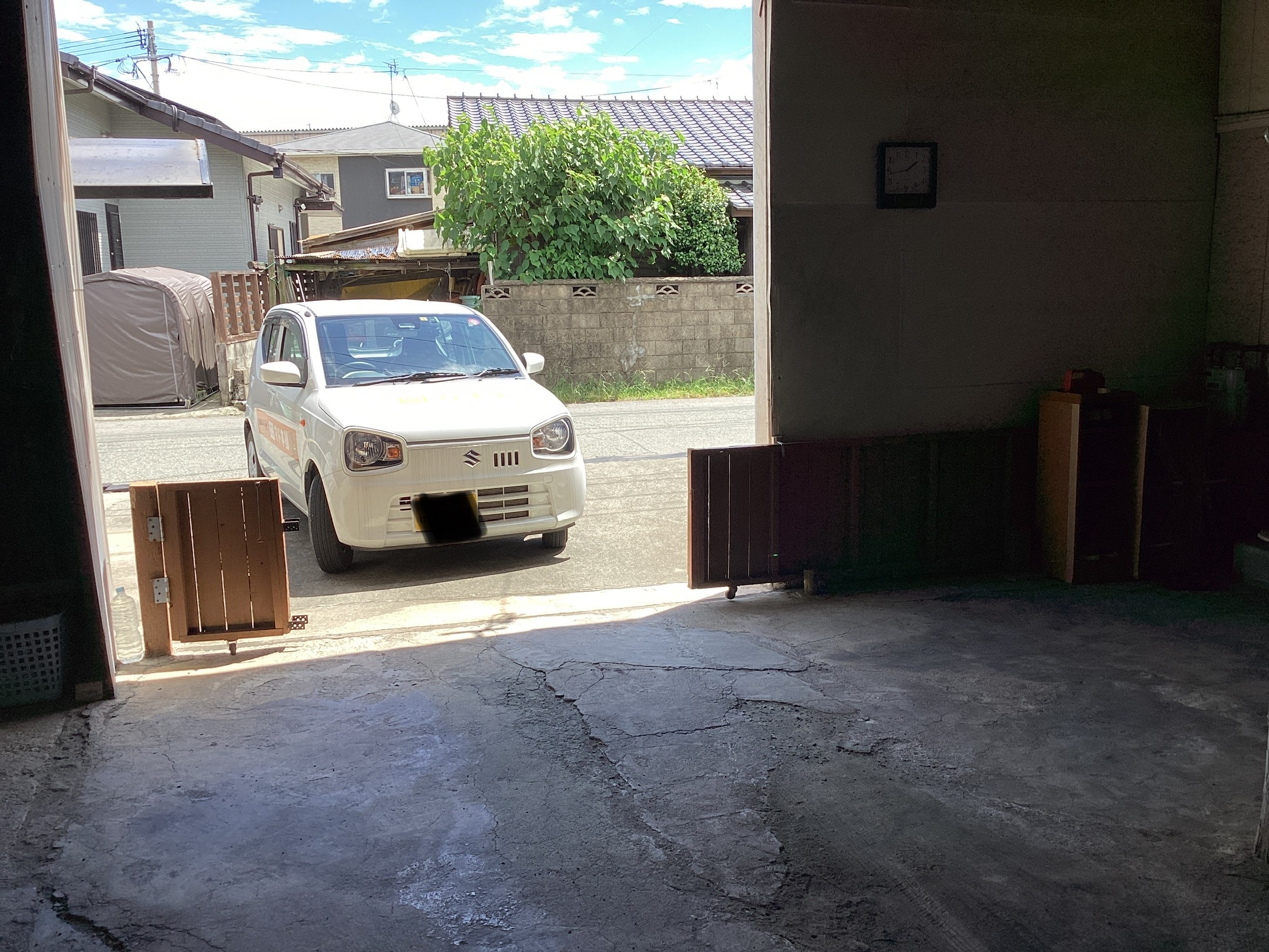 さくらエステート 大牟田店の伸縮門扉へ取替☜(ﾟヮﾟ☜)の施工前の写真1